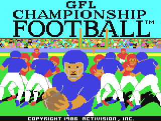 GFL Championship Football title screen for Commodore 64